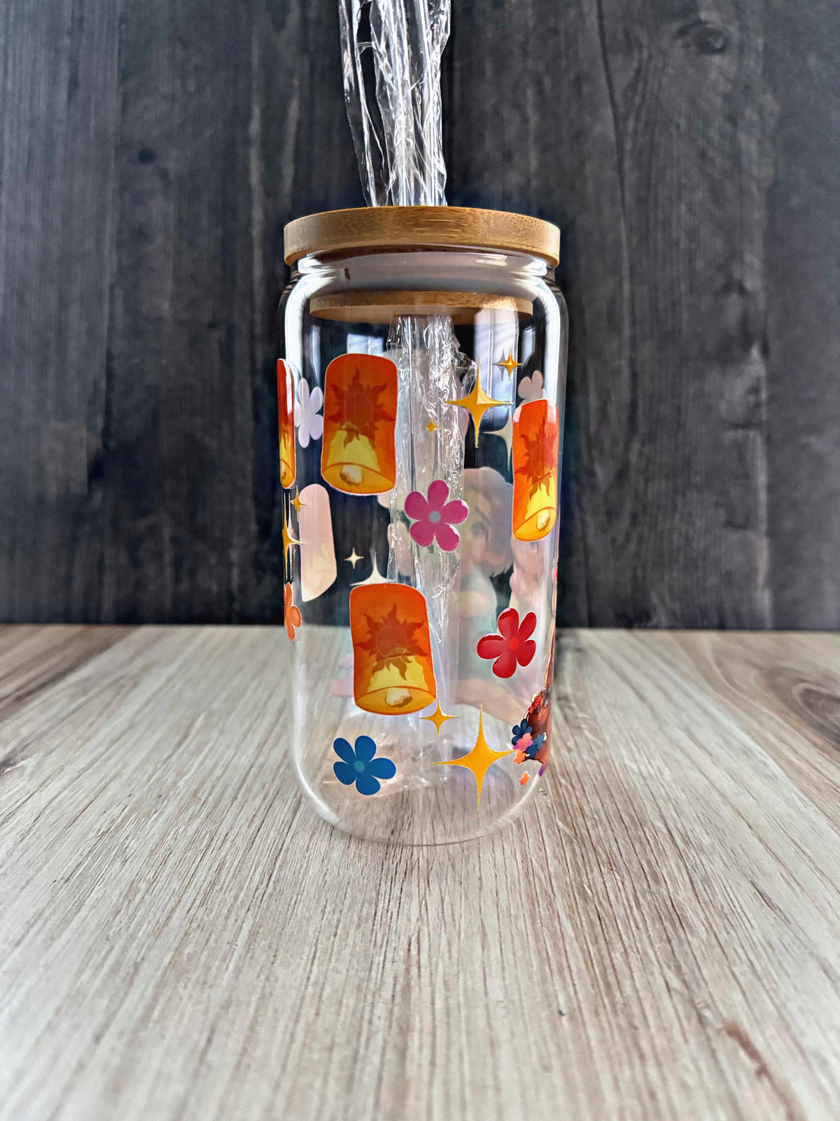 Magical Lantern Night Glass Tumbler | Fairy Tale Princess Inspired Cup | Glow Lantern Scene Drinkware | Gift for Her