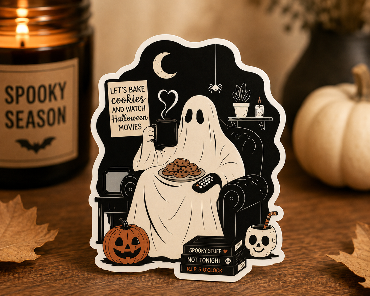 Cookies & Creeps | Cozy Halloween Vinyl Sticker π»πͺ