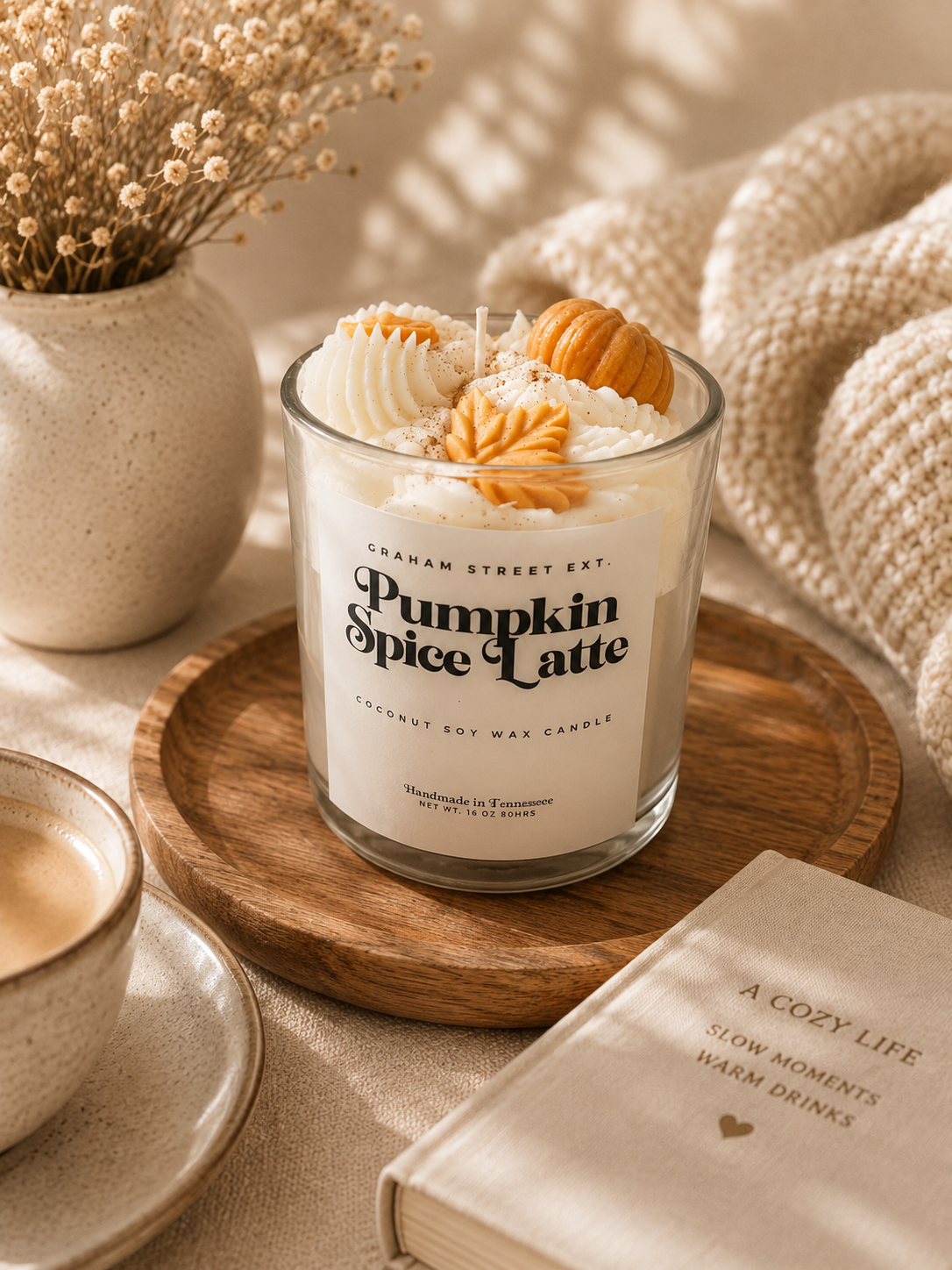 Pumpkin Spice Latte Dessert Candle