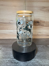 Load image into Gallery viewer, In My Fantasy Era Glass Can Tumbler | Fantasy Book Lover Coffee Cup with Bamboo Lid
