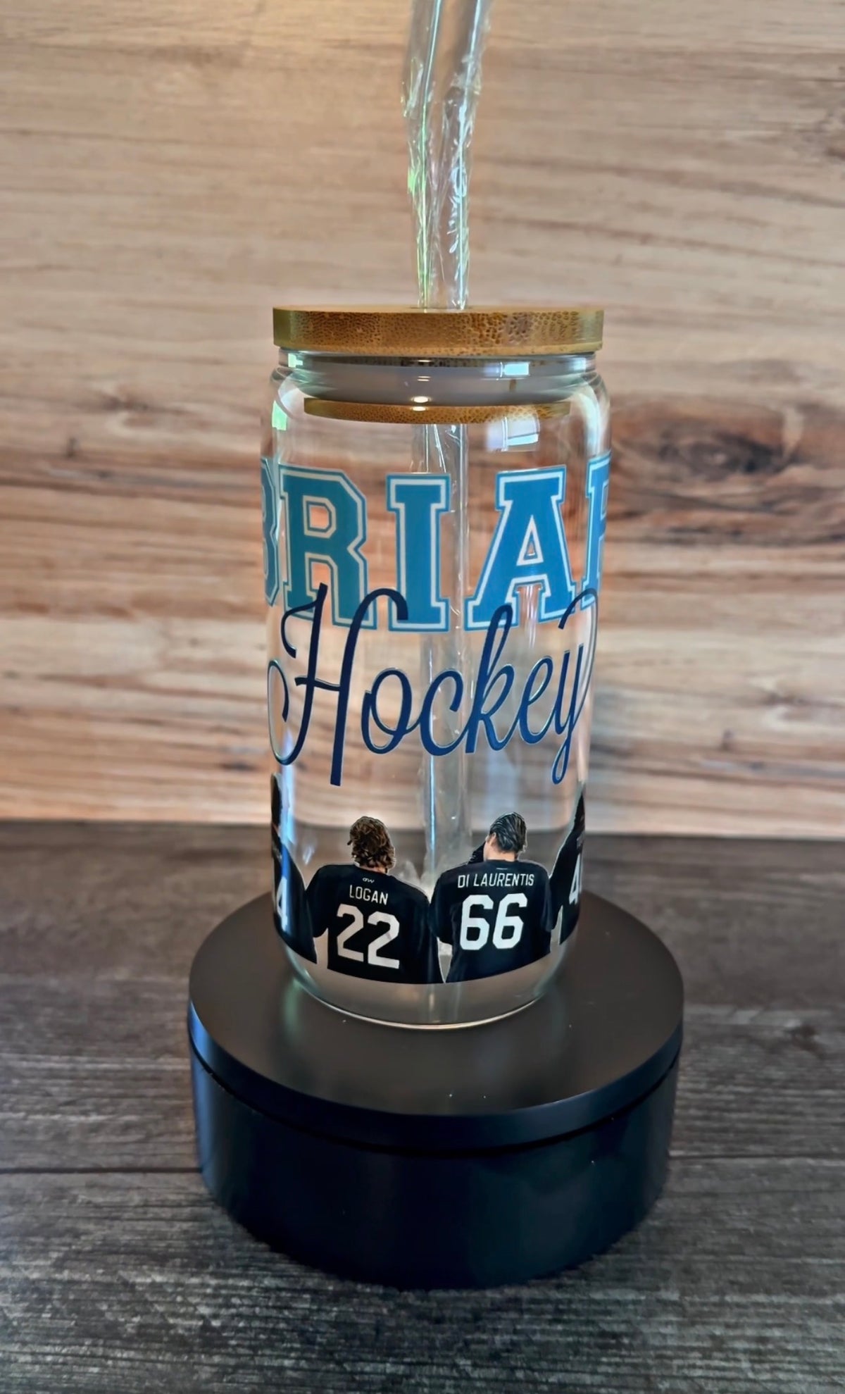 🏒 Briar Hockey Tumbler | Off Campus Inspired Glass Cup | Hockey Romance Bookish Tumbler | College Hockey Aesthetic | Sports Romance Gift