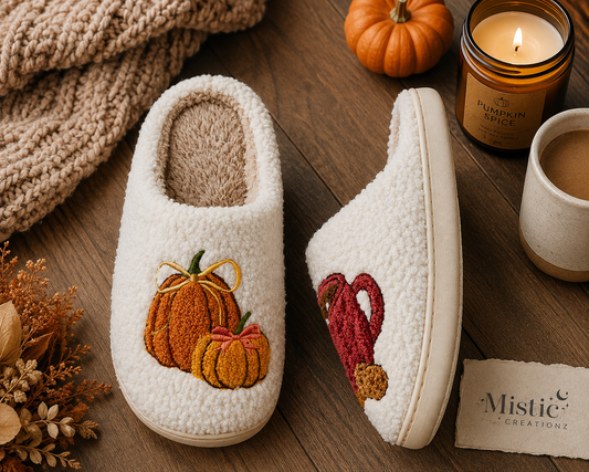 Sherpa Pumpkin & Cocoa Mug Slippers
