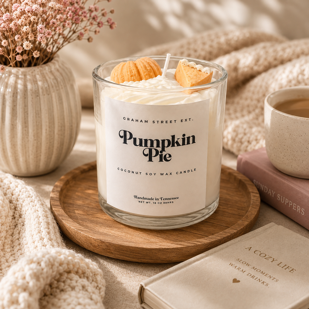 Pumpkin Pie Dessert Candle