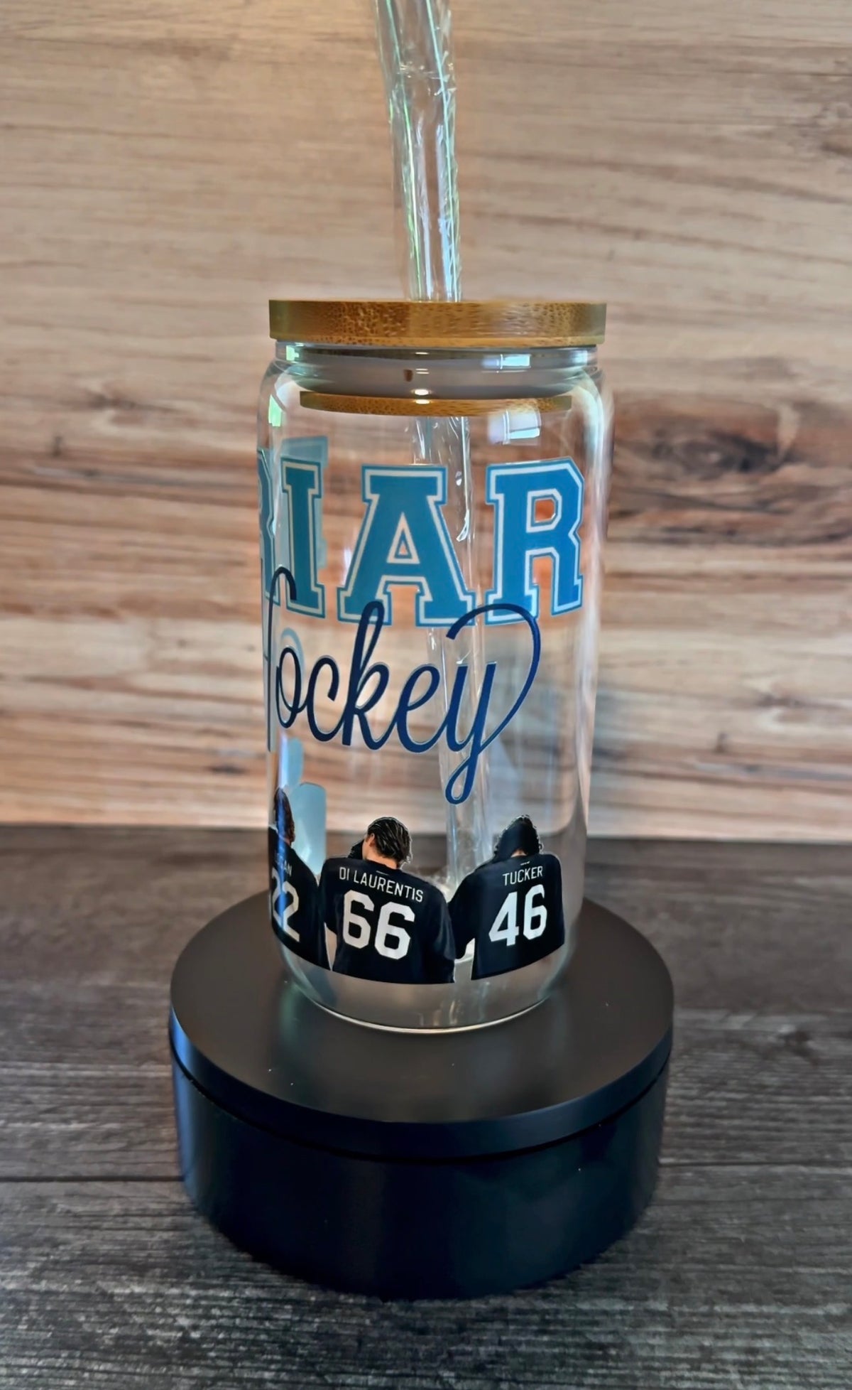 🏒 Briar Hockey Tumbler | Off Campus Inspired Glass Cup | Hockey Romance Bookish Tumbler | College Hockey Aesthetic | Sports Romance Gift