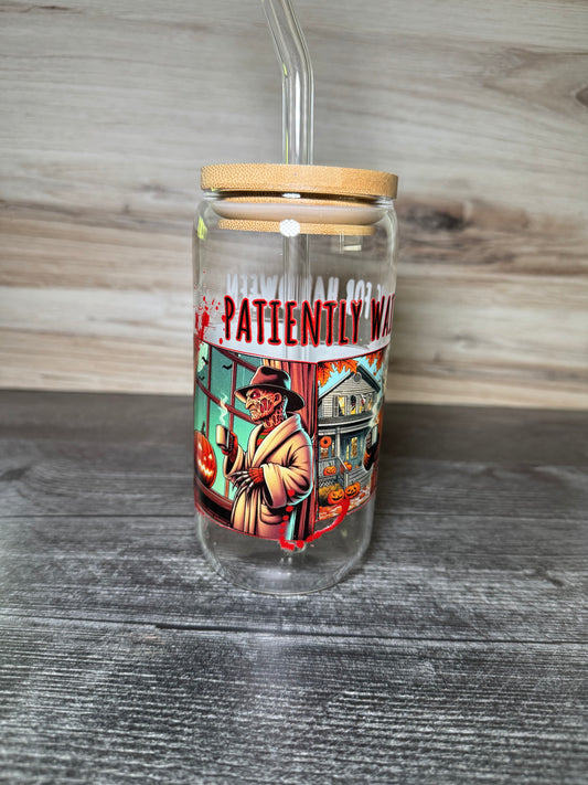 Waiting For Halloween Horror Tumbler | Freddy Krueger, IT, Michael Myers & Jason | Spooky Movie Cup | Halloween Gift | Horror Fan Cup