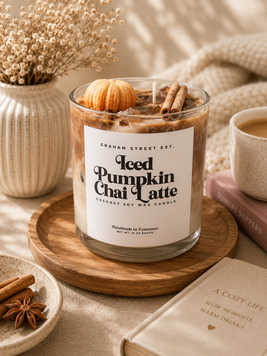 Pumpkin Iced Chai Latte Dessert Candle