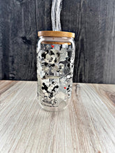 Load image into Gallery viewer, Mickey &amp; Minnie Glass Tumbler | Disney Couple Cup | Cute Iced Coffee Tumbler
