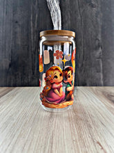 Load image into Gallery viewer, Magical Lantern Night Glass Tumbler | Fairy Tale Princess Inspired Cup | Glow Lantern Scene Drinkware | Gift for Her
